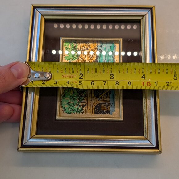 Vintage Italian Gold Leaf Picture of the Country Side - Picture 6 of 7